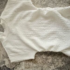 Elegant White Textured Women's Top